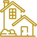 Simple outline of residential house