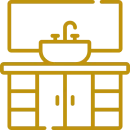 Bathroom sink icon with cabinets